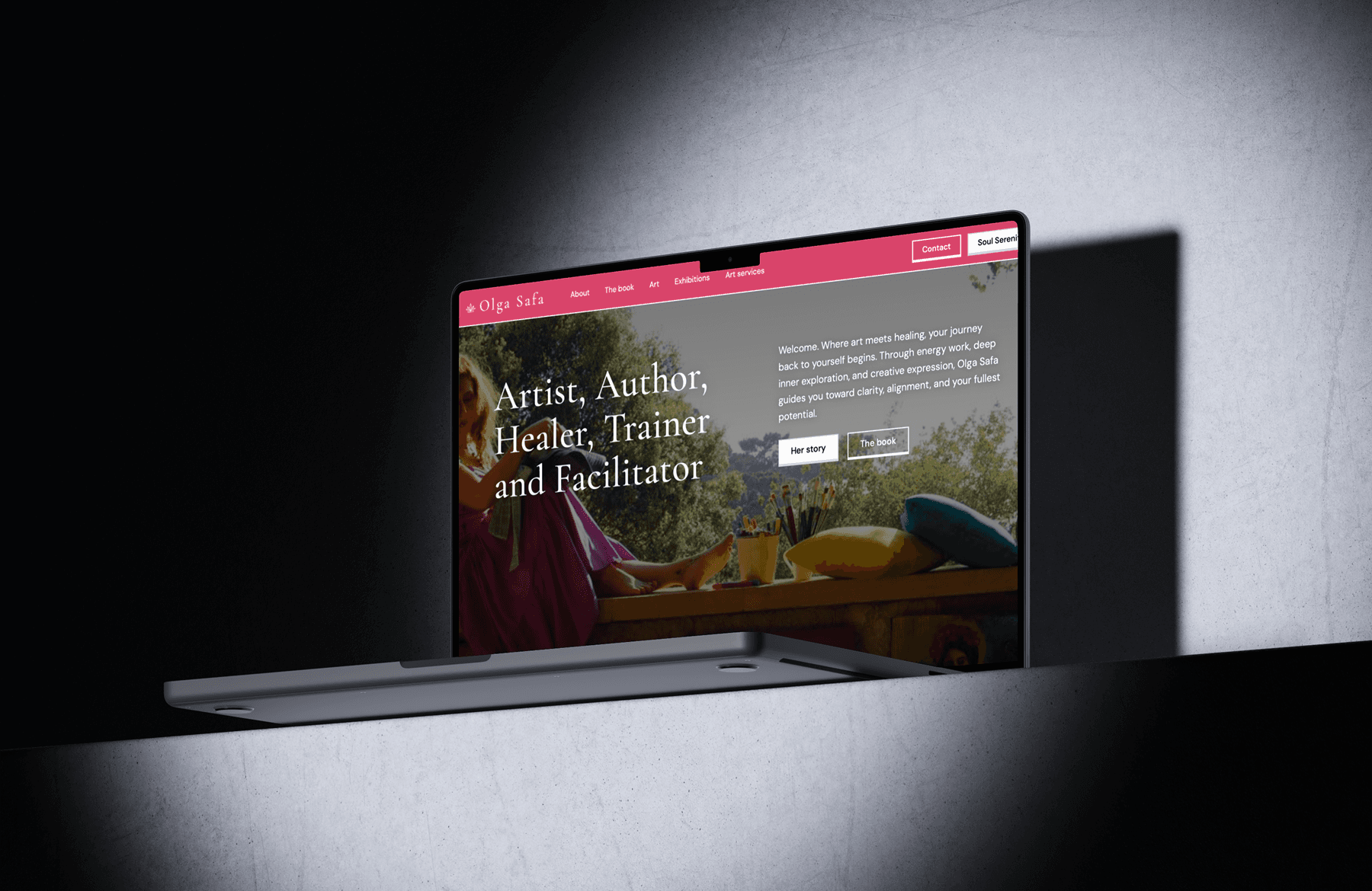 Olga Safa Art, artist marketing and portfolio website