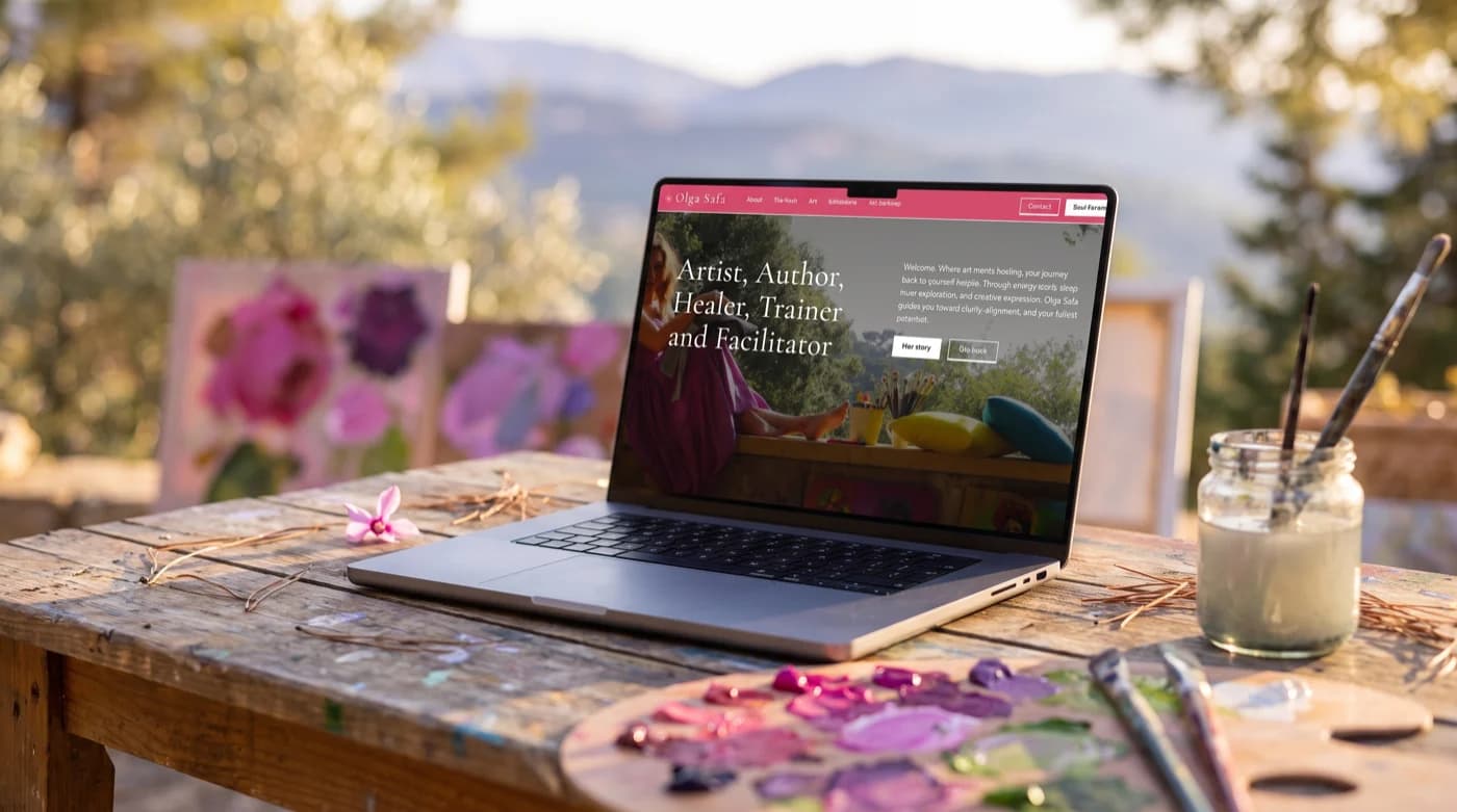 Olga Safa Art, artist marketing and portfolio website